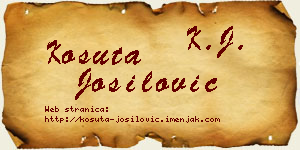 Košuta Jošilović vizit kartica